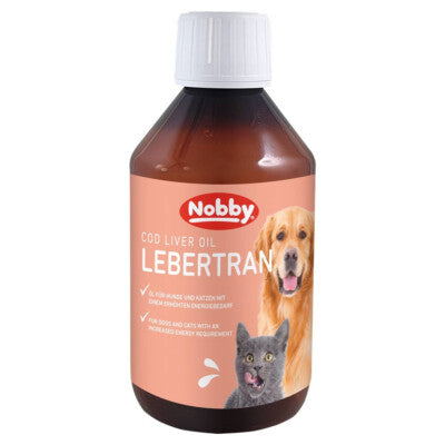 Nobby Lebertran 250ml gesunde Haut und glänzendes Fell Omega 3 Hund Katze