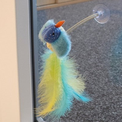 Nobby Katzenspielzeug Birdy mit Saugnapf für glatte Oberfläche Katzenminze Katze