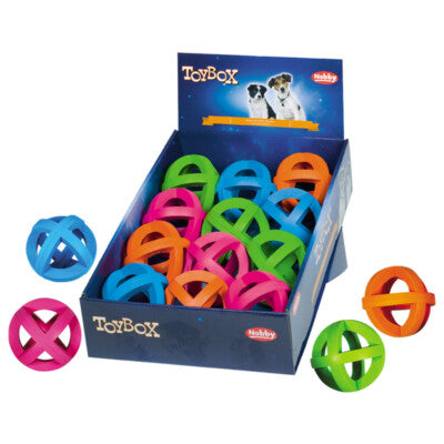 Nobby Hundespielzeug Gummi Gitterball 9cm Ball robust Spielzeug Spielball Hund