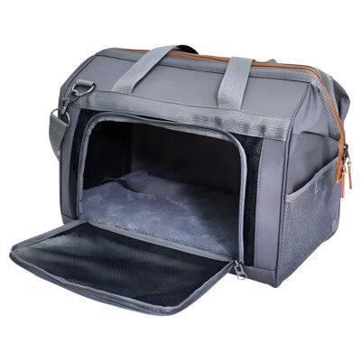 Nobby Perka Tragetasche grau Hund Katze bis 6kg Tasche Transport