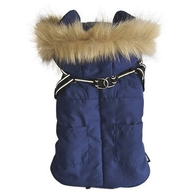 Nobby Hundemantel Jeto 2 in 1 navy mit Kapuze wind- und wasserabweisend Hund