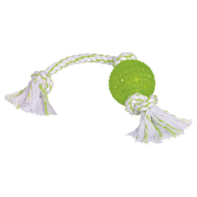 Nobby Hundespielzeug TPR Ball Seil 44cm Dental robust schwimmt Spielzeug Hund