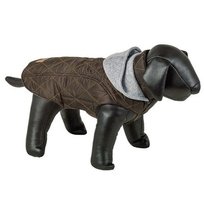 Nobby Hundemantel Savin Braun für mit Kapuze wind- und wasserabweisend Hund