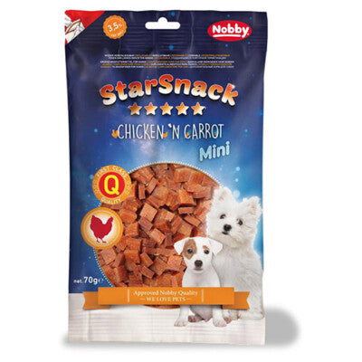 Nobby Mini Chicken n Carrot 70g Huhn mit Karotte Leckerli Snack Hund