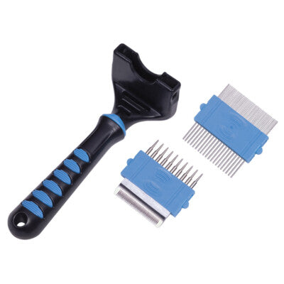 Nobby Comfort Line 4in1 Striegel Flohkamm Fellpflegebürste Hund Katze