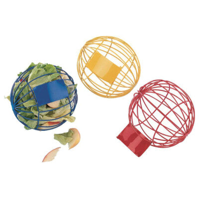 Nobby Spielball Futterball für Nager, 10 cm farbig befüllbar mit Obst Heu Snack