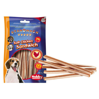 Nobby Hunde Starsnack Soft Chicken Sandwich 70g Leckerli Snack Hund