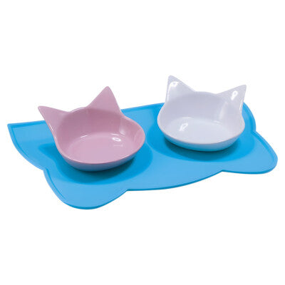 Nobby Napfunterlage Gato hellblau 44x25cm Matte Silikon Gummimatte Katze