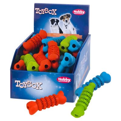 Nobby Hundespielzeug Dental Knochen 13cm Gummi Denta Zahnpflege Spielzeug Hund