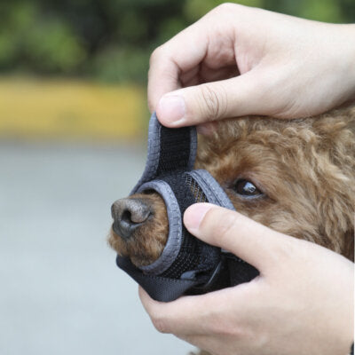 Nobby Maulkorb verstellbar Klettverschluss grau Nylon Hundemaulkorb Hund