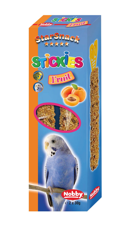 Nobby 12x Stickies Sittiche Honig Frucht Vogel Knabbersticks Vogelsnack Snack
