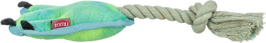 Trixie Hundespielzeug Tatze am Tau mit Stimme türkis 22cm Hund Spielzeug