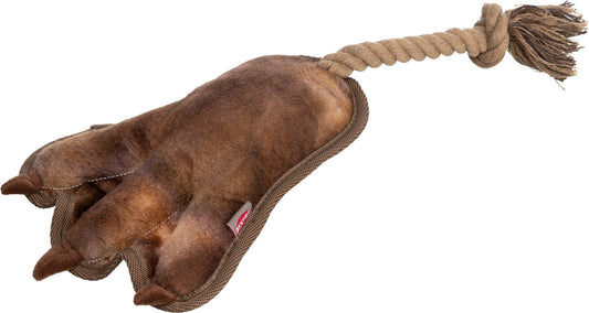 Trixie Hundespielzeug Tatze am Tau mit Stimme braun 35cm Hund Spielzeug