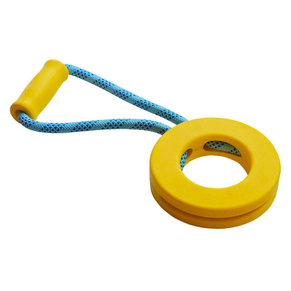 Nobby Hundespielzeug TPR Ring mit Seil und Griff robust schwimmt Hund Spielzeug