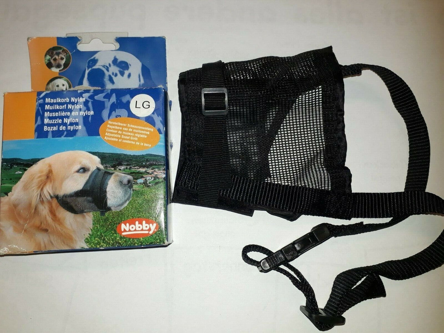 Nobby Nylonmaulkorb mit Netzeinsatz Maulschlaufe Maulkorb Soft verstellbar XS-XL