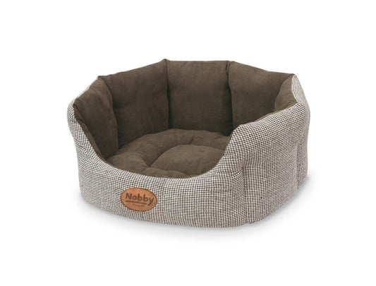 Nobby  Komfort Bett oval "JOSI"kaffebraun 65 x 57 x 22 cm Hund Körbchen