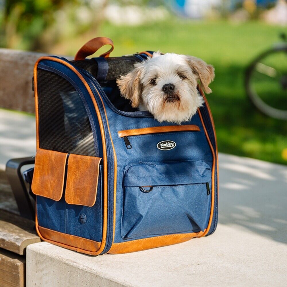 Nobby Rucksack TOMEK blau 43x20x28cm bis 8kg Tragetasche Tasche Hund Katze