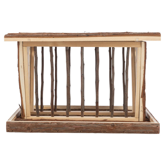 Trixie Heuraufe zum Aufstellen für Nager Kaninchen Meerschweinchen Rindenholz