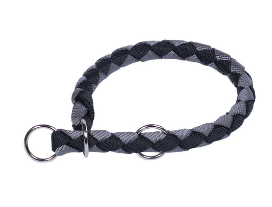 Nobby   Würger Halsband Zug-Stopp-Halsband   Corda schwarz/grau   30-36 cm 12 mm