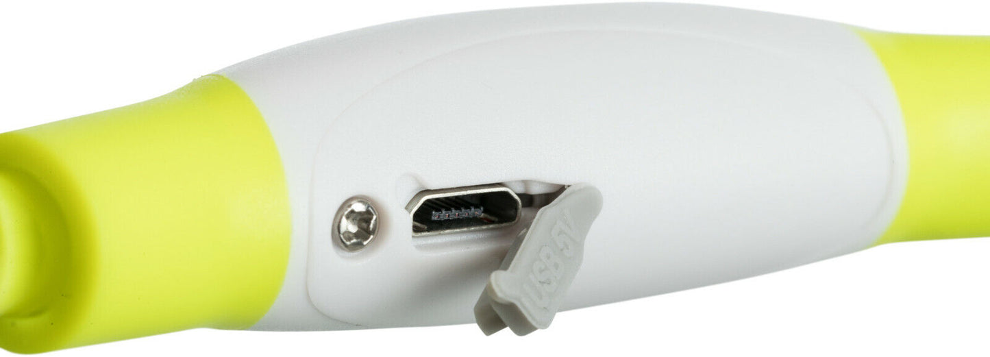 Trixie LED Leuchthalsband Leuchtring Leuchtband Light Band USB kürzbar Silikon