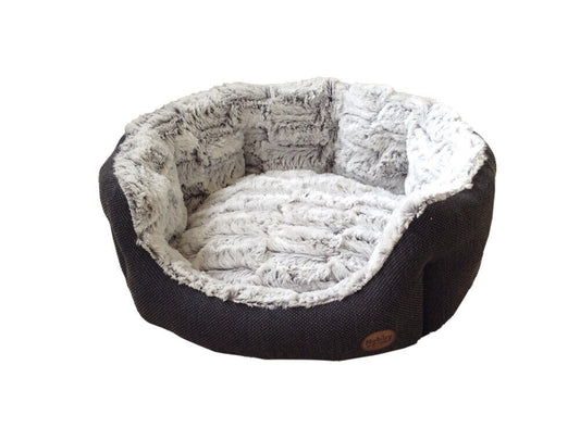 Nobby  Komfort Bett oval "CACHO"dunkelgrau 45 x 40 x 19 cm Hund Bett
