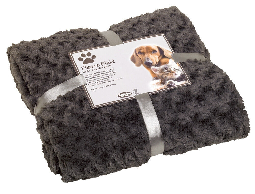 Nobby Fleece Plaid "SUPER SOFT"grau S 60 x 85 cm Decke Hundedecke Hund Dog