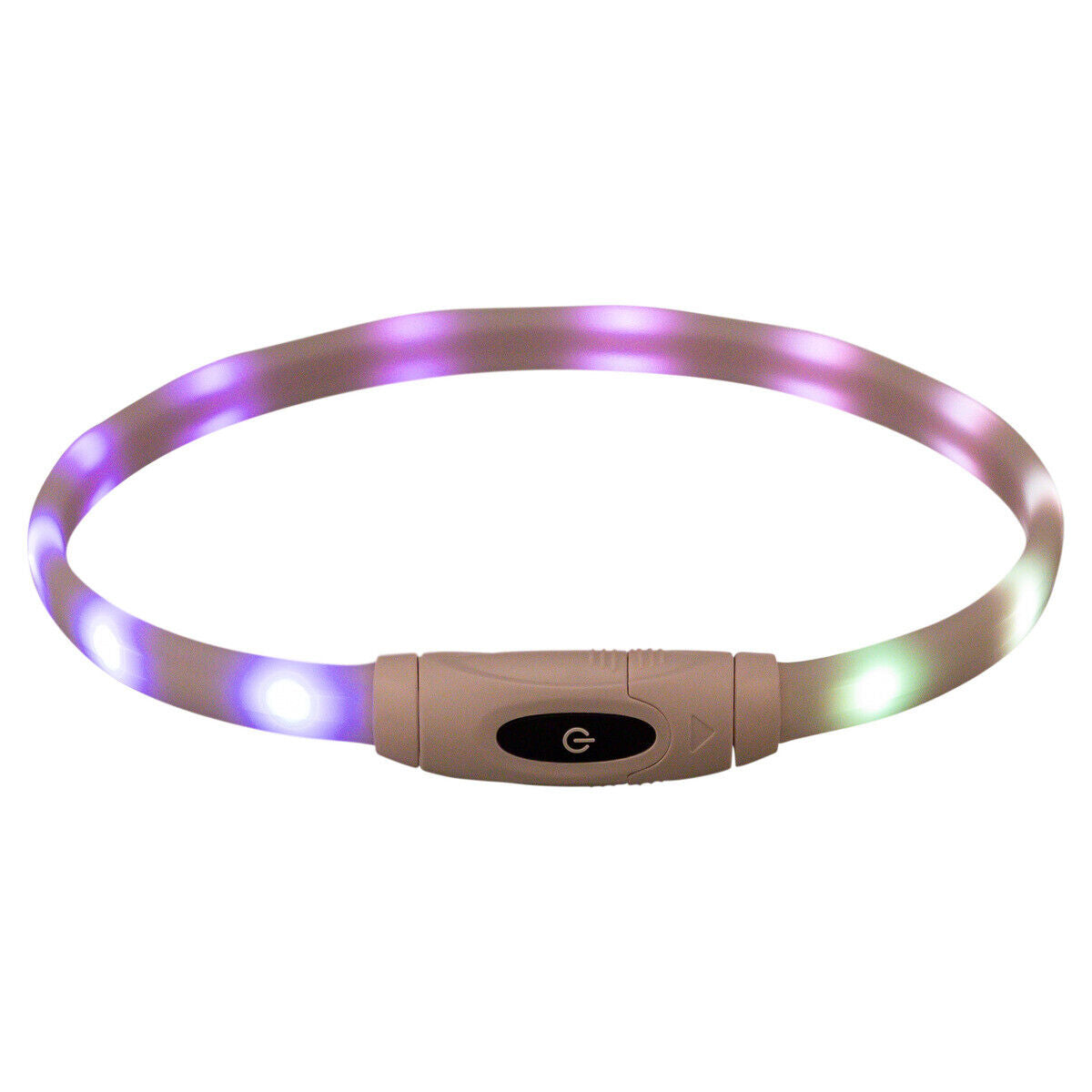 Trixie LED Leuchthalsband Leuchtring Leuchtband Light Band USB kürzbar Silikon
