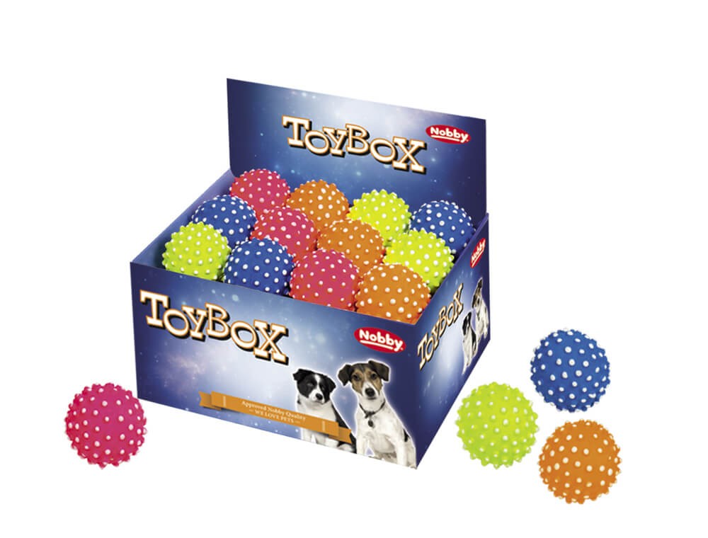 Nobby Hundespielzeug Moosgummi Noppenball Ø7,2cm Ball schwimmt Spielzeug Hund
