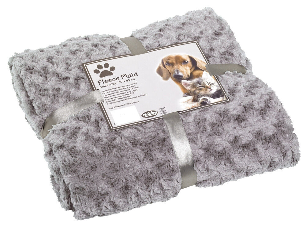 Nobby Fleece Plaid "SUPER SOFT"hellgrau S 60 x 85 cm Decke Hundedecke Hund Dog