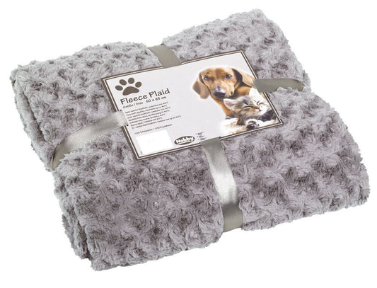 Nobby  Fleece Plaid "SUPER SOFT"hellgrau S 60 x 85 cm Decke Hundedecke Hund Dog