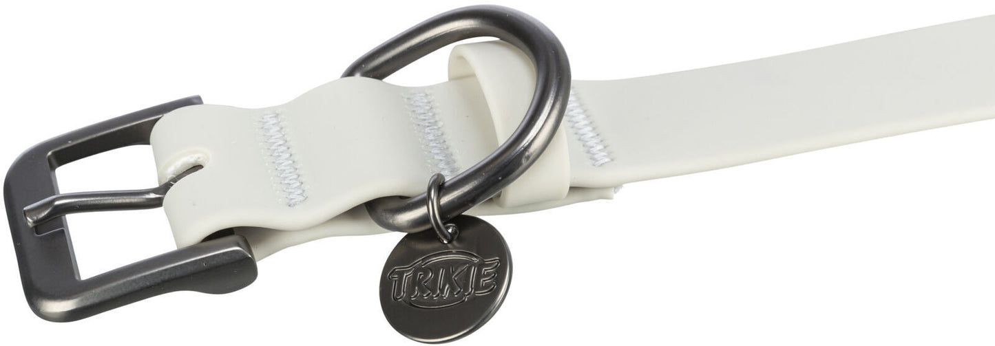 Trixie CityStyle Halsband Hund Dog Gurtband PVC-Ummantelung hellgrau