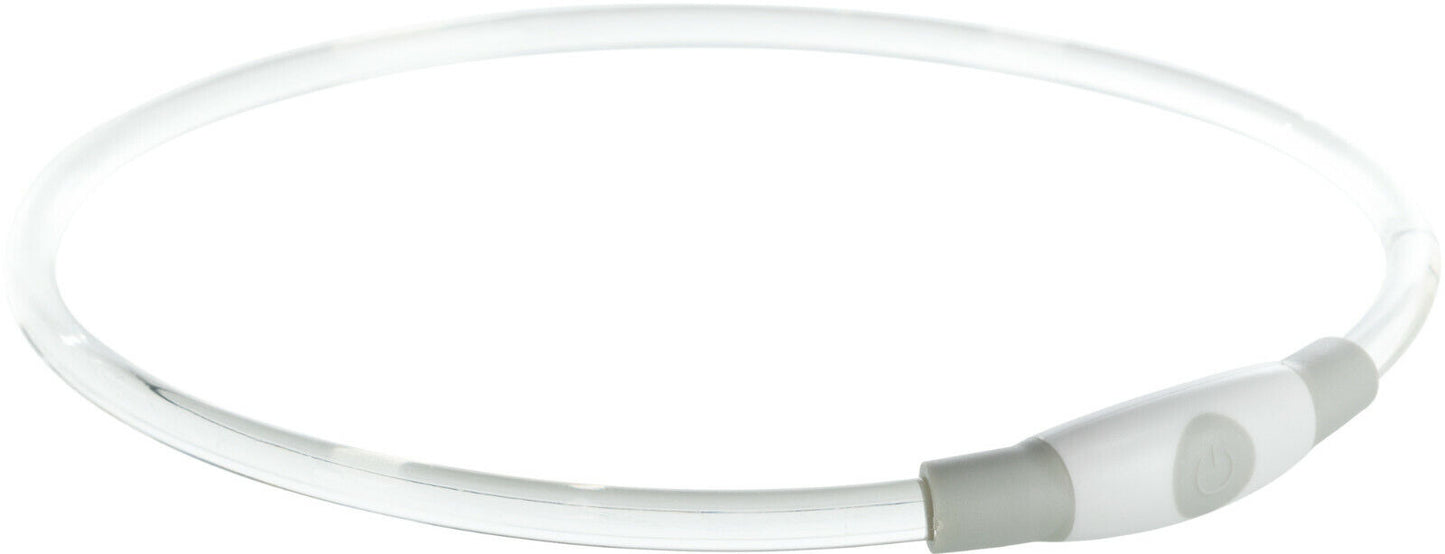 Trixie LED Leuchthalsband Leuchtring Leuchtband Light Band USB kürzbar Silikon