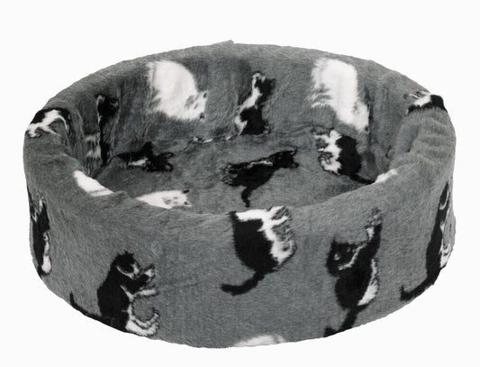 Nobby  Plueschbettgrau mit Katzen 50 cm Bett Katze