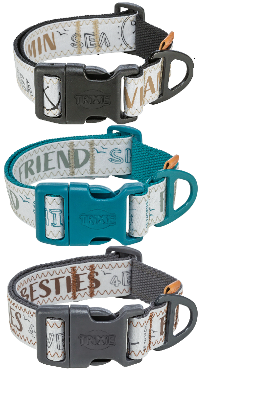 Trixie BE NORDIC Halsband Hund Gurtband Grau Schwarz Petrol NEUE 2024