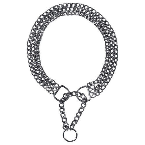 Halsband Hundekette KETTENHALSBAND 2 / 3 reihig verchromt Zugstopp Würger NOBBY