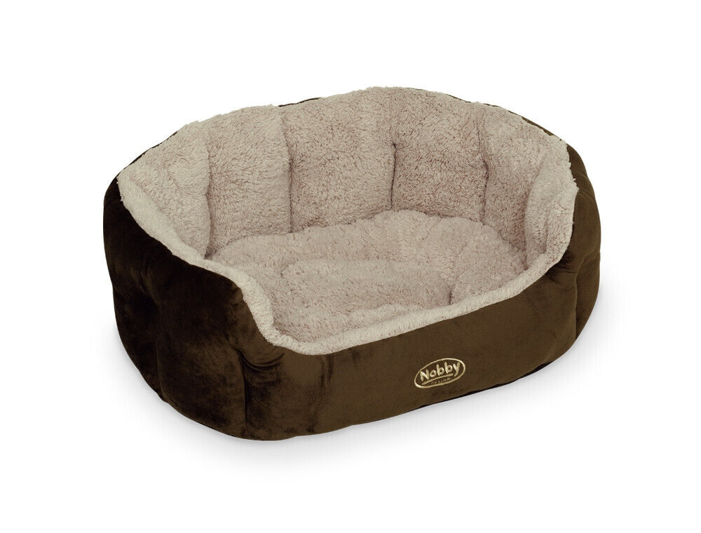 Nobby Komfort Bett oval "KAMEGA"braun 55 x 50 x 21 cm Hund K�rbchen