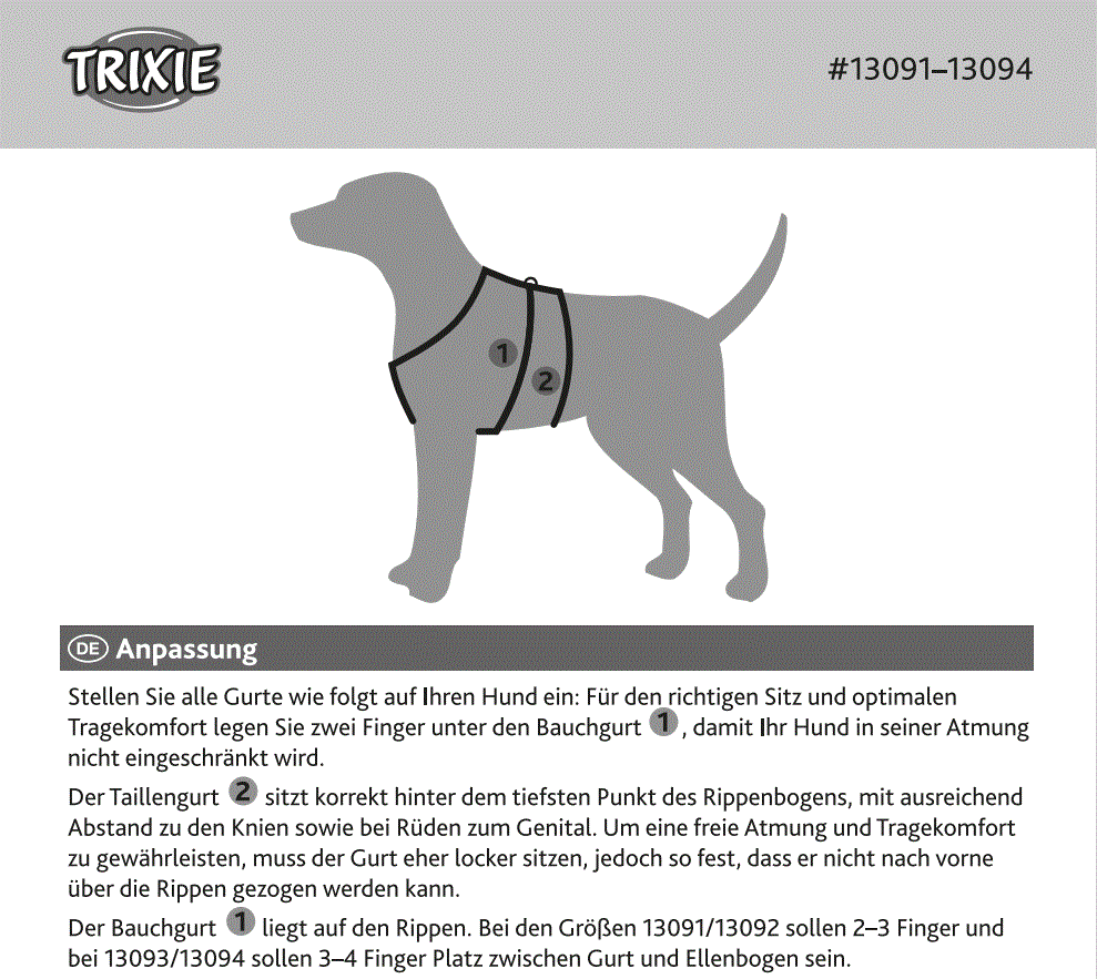 Trixie Stay No Escape Panikgeschirr ausbruchsicheres Hundeschirr Tierschutz-Hund