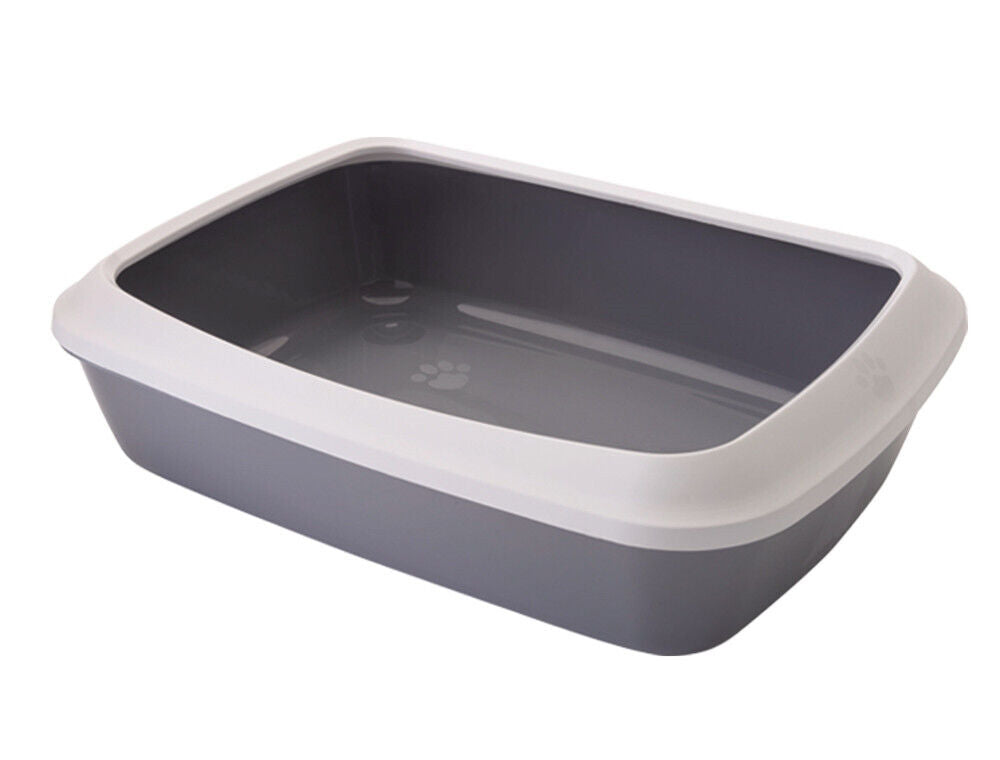 Nobby Katzentoilette mit Rand Iriz grau 50 x 36,5 x 11,5 cm Katze Cat WC