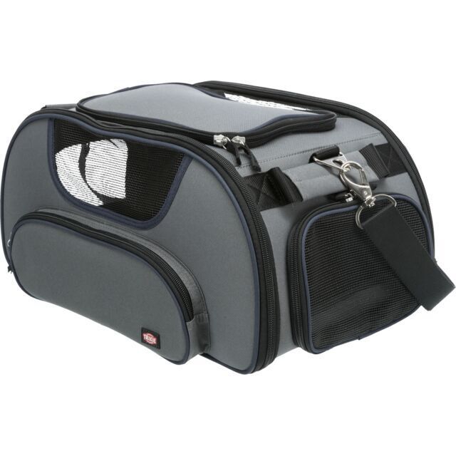 Trixie Airline Tasche Wings grau blau bis 20kg Flugreisetasche Hund Urlaub