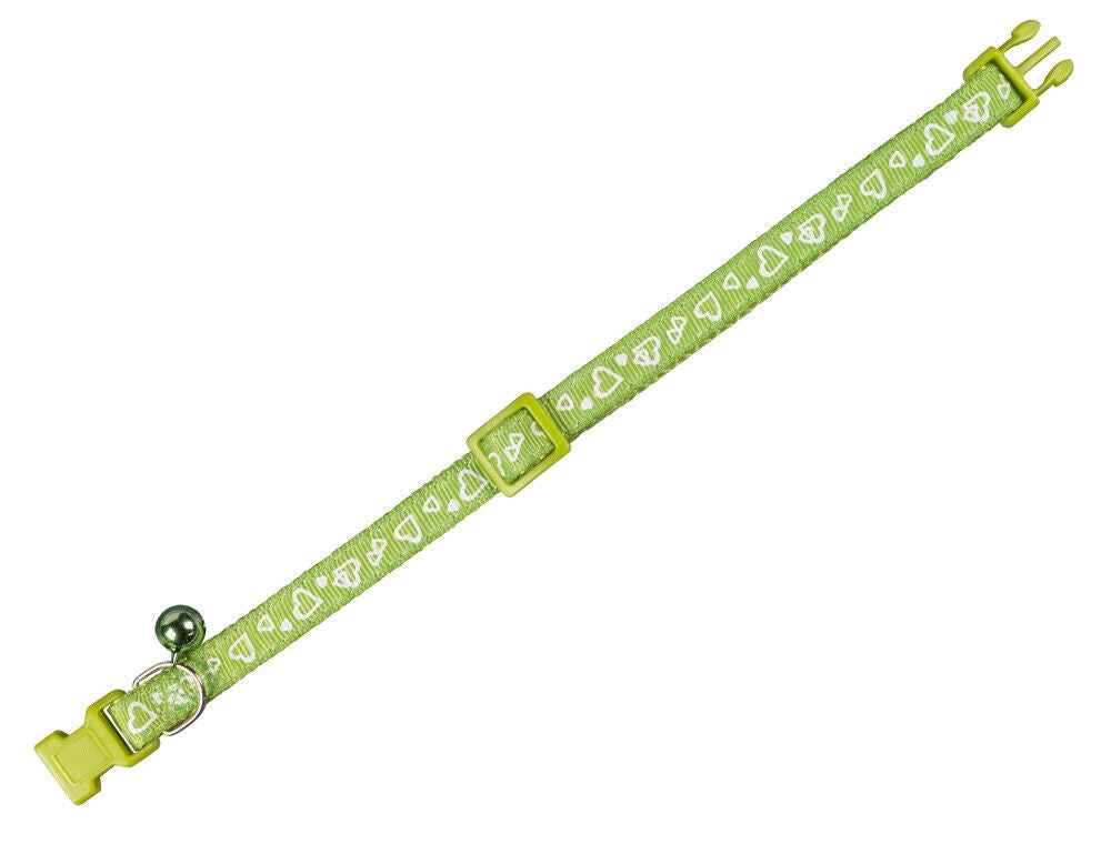 Nobby Katzenhalsband Herz Katze Cat Halsband Nylon hellgrün