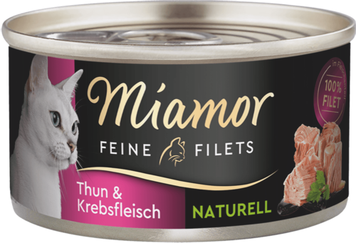 6 Stück Katze Katzenfutter Nassfutter Miamor Feine Filets Naturel 6 x 80 g