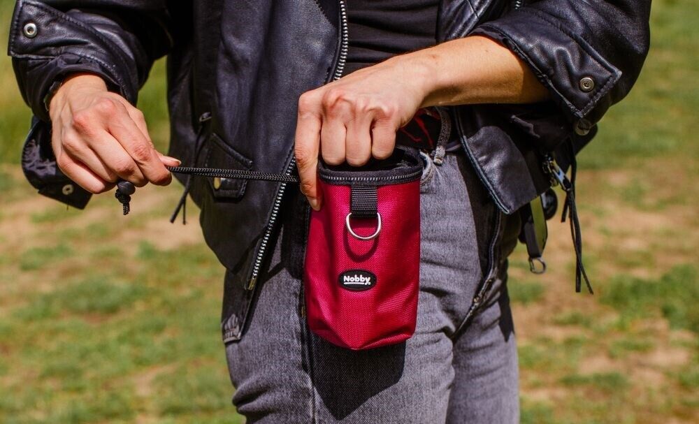 Nobby Snackbeutel RIO - Nylon Futterbeutel Leckerlibeutel Snacktasche mit Clip