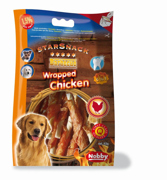 Nobby  StarSnack Barbecue Wrapped Chicken 12,5 cm, 113 g Hund Dog Snack Leckerli
