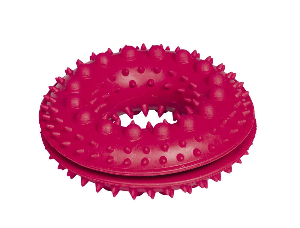 Nobby Vollgummi Snackring mit Noppenrot 10,5 cm Hund Spielzeug Kauen