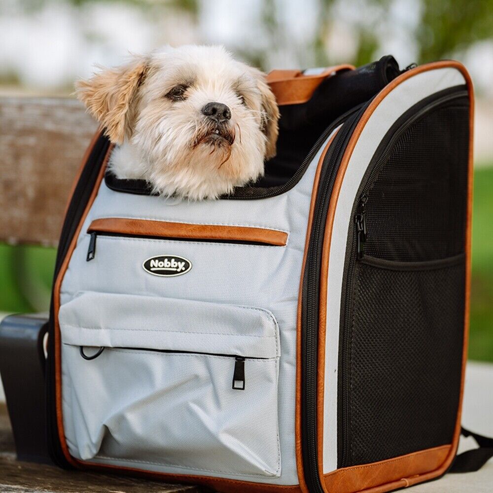 Nobby Rucksack TOMEK hellgrau 43x20x28cm bis 8kg Tragetasche Tasche Hund Katze