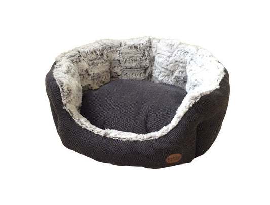 Nobby  Komfort Bett oval "CACHO"dunkelgrau 86 x 70 x 24 cm Hund Bett