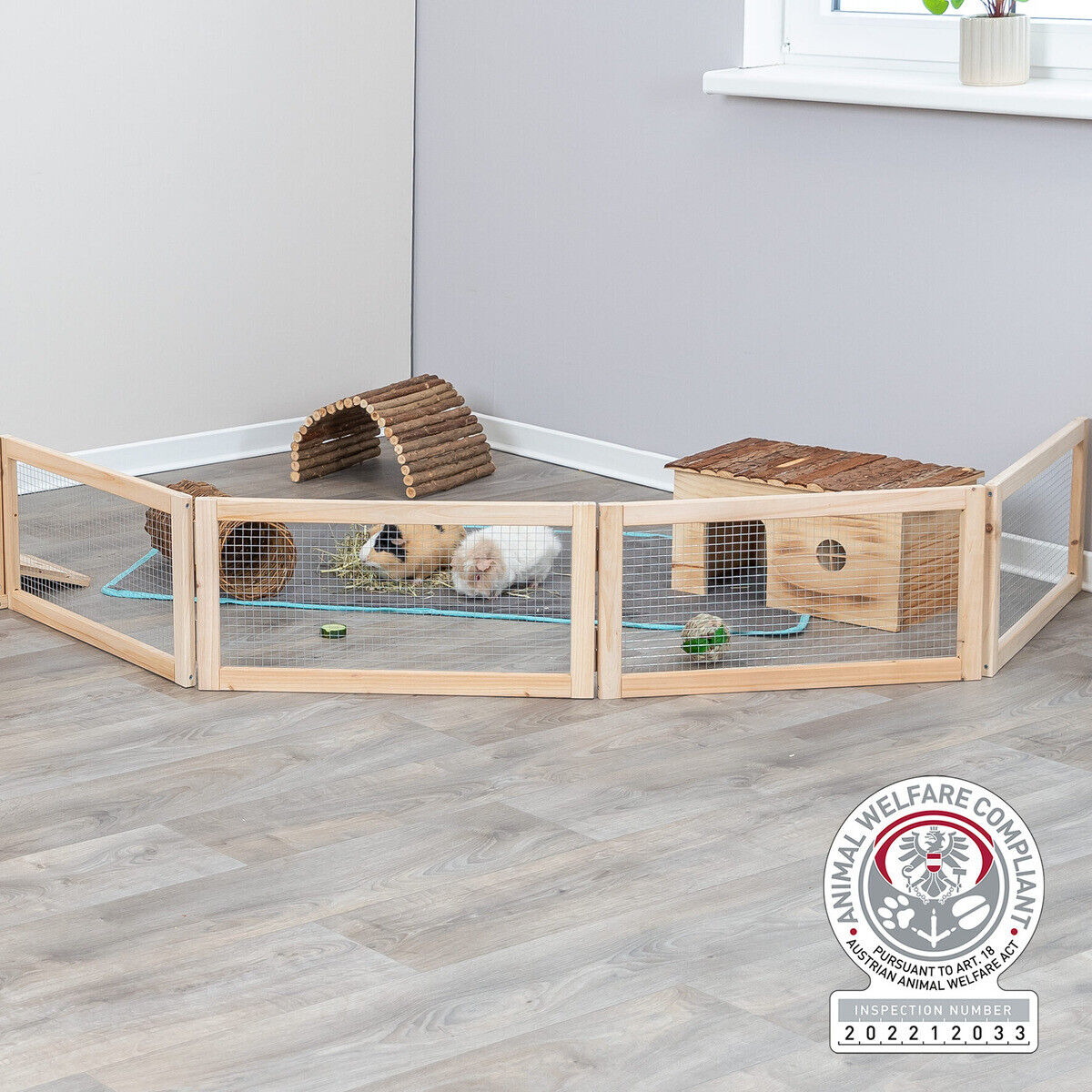 Trixie Indoor Freilaufgehege für Nager Meerschweinchen 4 x a 60 x 30 cm