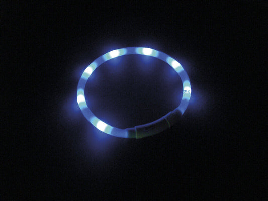Nobby  LED Lichtband PUPPY hellblau;  10 mm; 45 cm Hund Dog Welpen