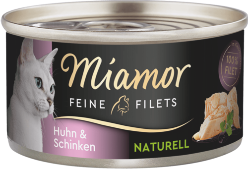 6 Stück Katze Katzenfutter Nassfutter Miamor Feine Filets Naturel 6 x 80 g