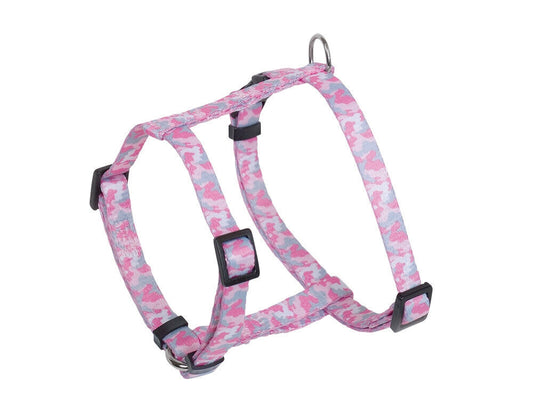 Nobby Geschirr Camouflage Hudn Dog rosa Brust 20-35 cm, B: 10 mm